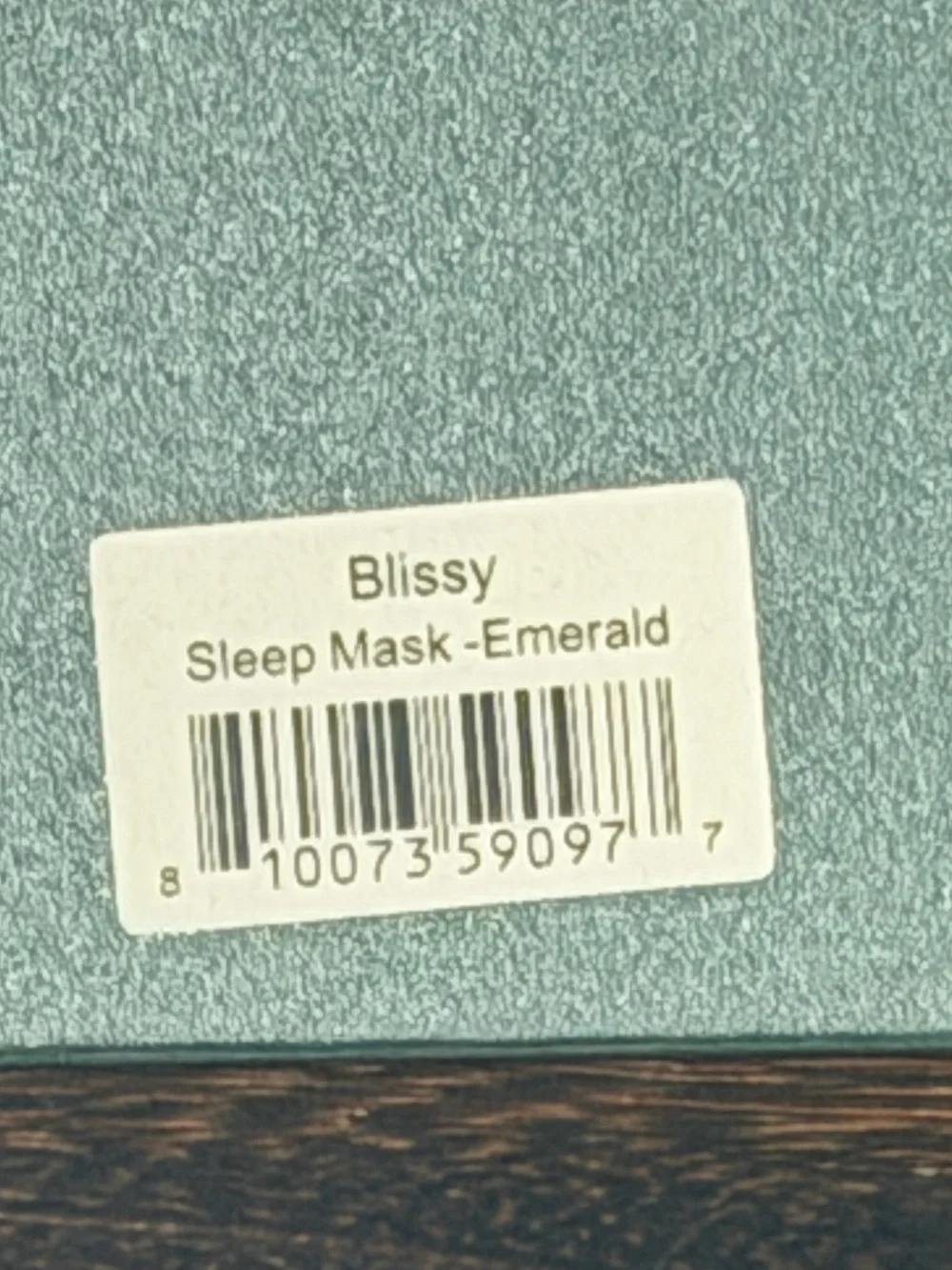 Blissy Emerald 100% Mulberry Silk Sleep Mask 22 Momme w/ Box & Pouch